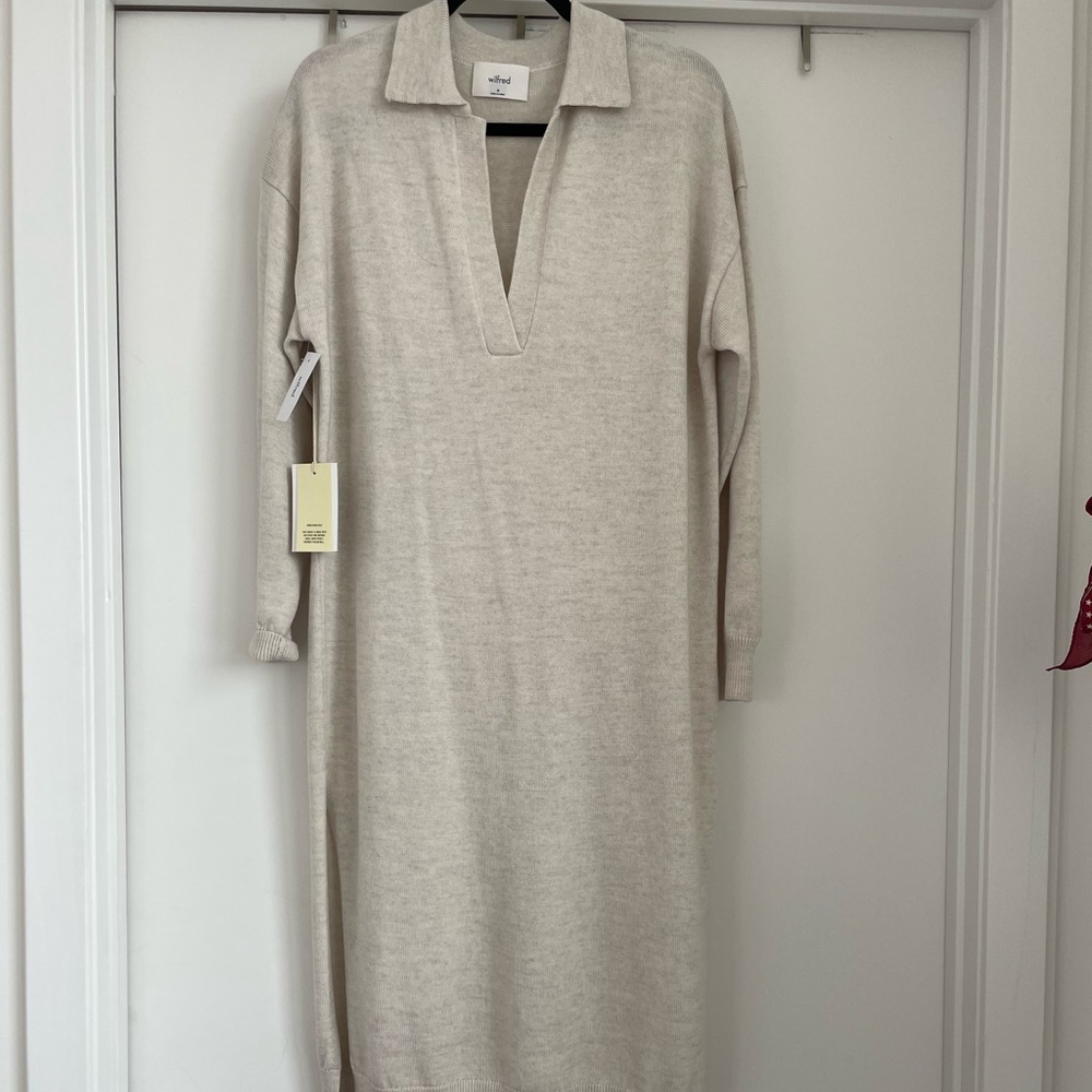 Wilfred (Aritzia) Shayda dress in Heathered Birch